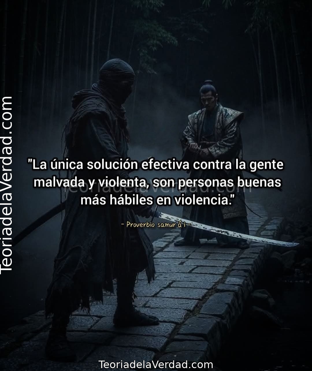 La única solución efectiva contra la gente malvada y violenta, son personas buenas más hábiles en violencia.