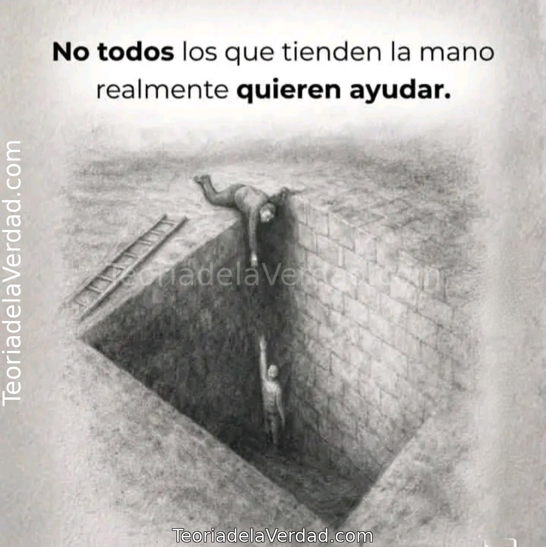 No todos los que tienden la mano realmente quieren ayudar.