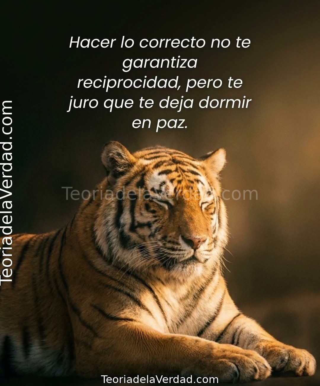 Hacer lo correcto no te garantiza reciprocidad, pero te juro que te deja dormir en paz.