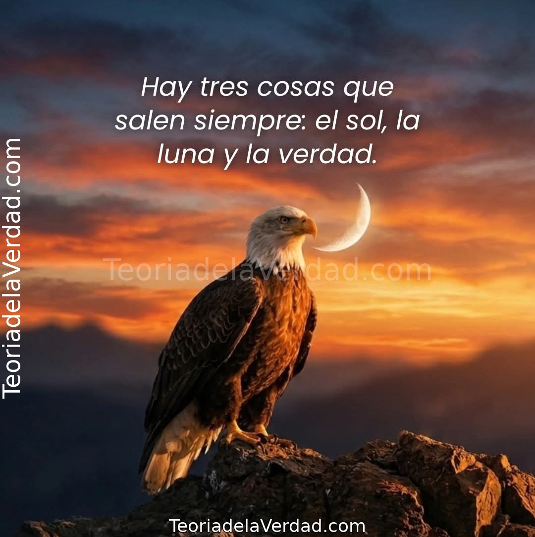 Hay tres cosas que salen siempre: el sol, la luna y la verdad.