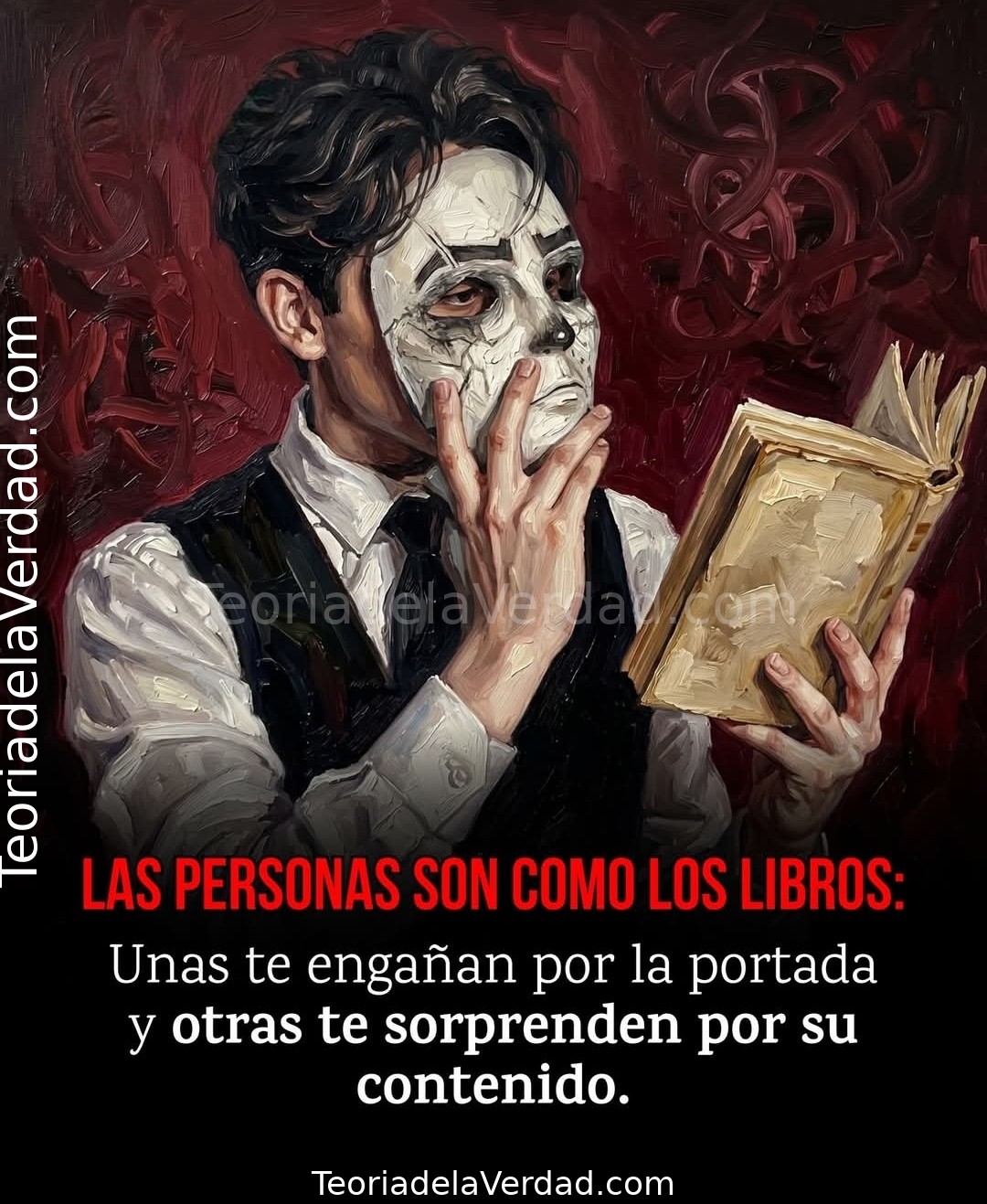 LAS PERSONAS SON COMO LOS LIBROS:Unas te engañan por la portada y otras te sorprenden por su contenido.