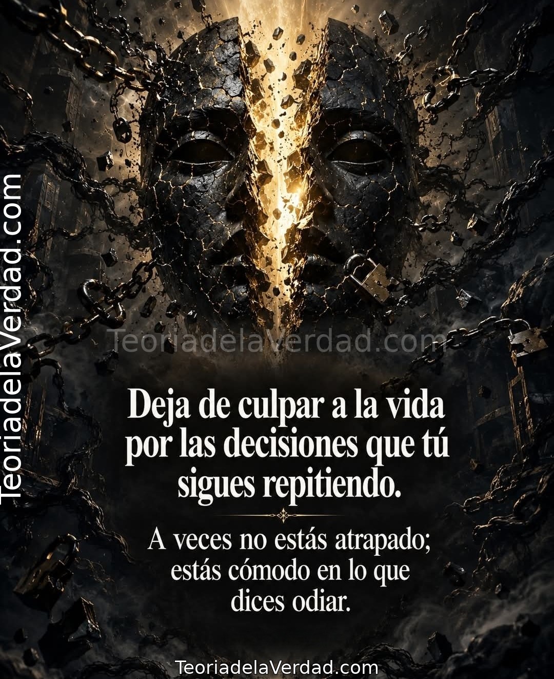 Deja de culpar a la vida por las decisiones que tú sigues repitiendo.A veces no estás atrapado; estás cómodo en lo que dices odiar.