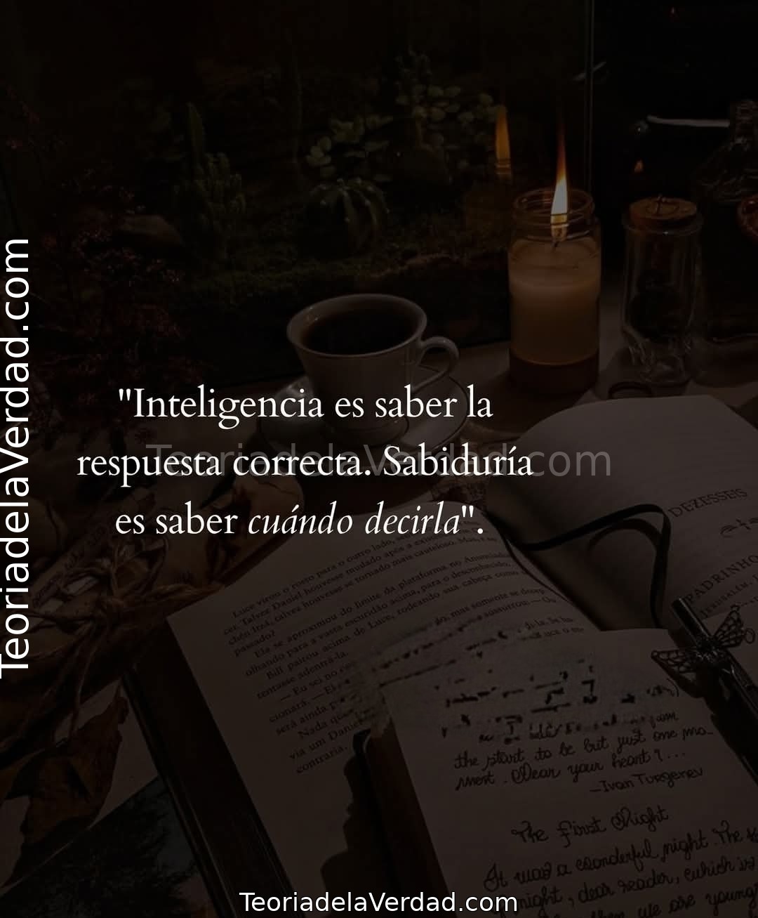Inteligencia es saber la respuesta correcta. Sabiduría es saber cuándo decirla.
