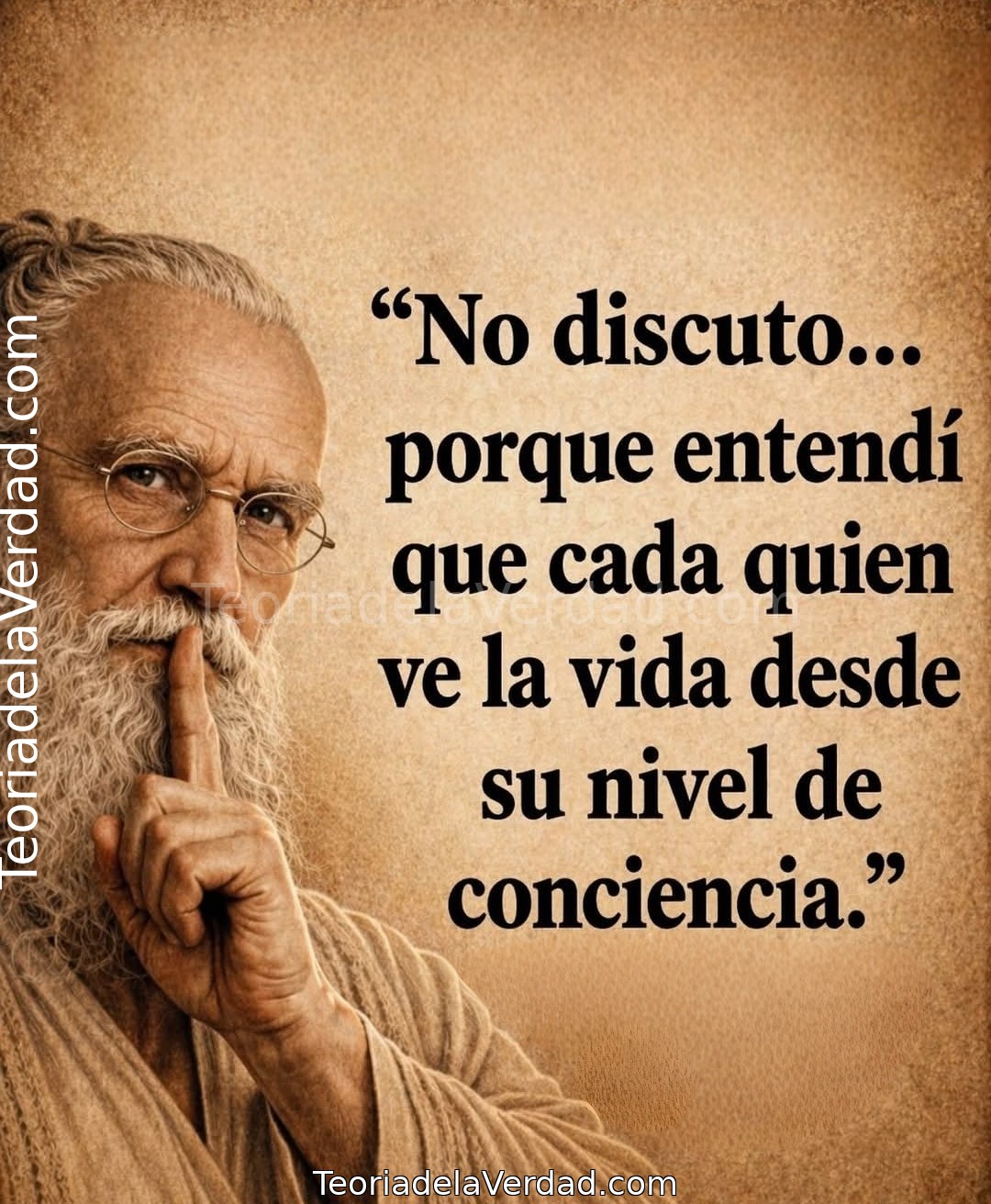 No discuto…porque entendíque cada quien ve la vida desde su nivel de conciencia.