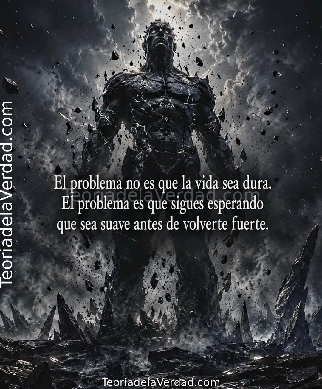 El problema no es que la vida sea dura.El problema es que sigues esperando que sea suave antes de volverte fuerte.