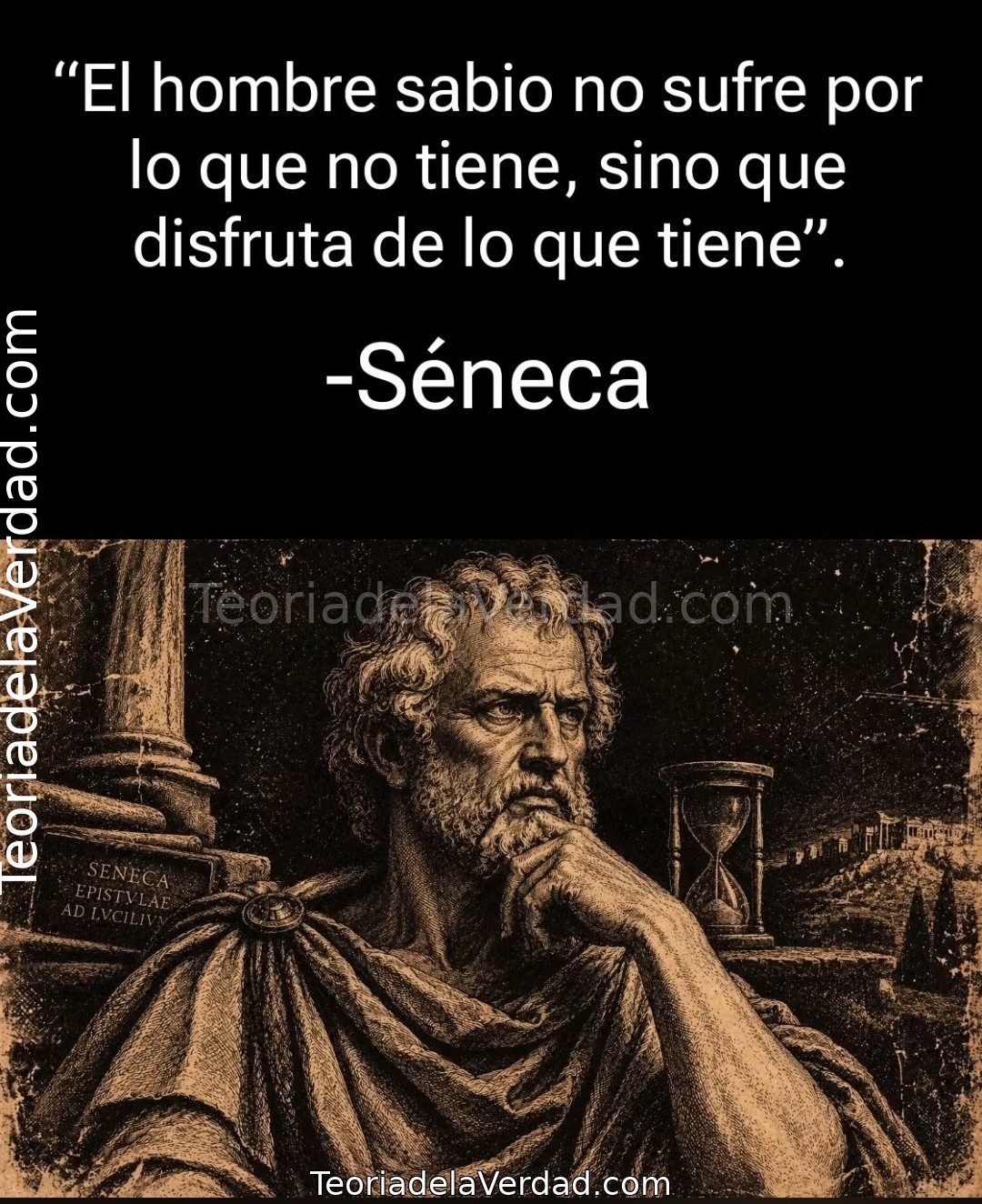 EL HOMBRE SABIO NO SUFRE POR LO QUE NO TIENE, SINO QUE DISFRUTA DE LO QUE TIENE