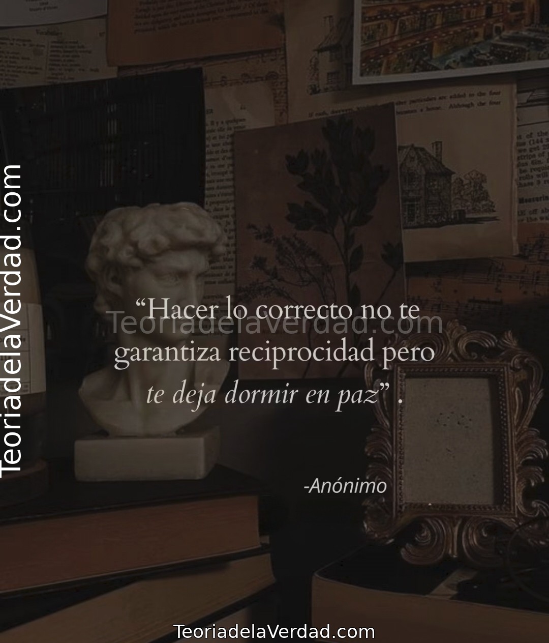 LA RECOMPENSA DE HACER LO CORRECTO NO ES EL APLAUSO DE LOS DEMÁS, SINO TU PROPIA CONCIENCIA.